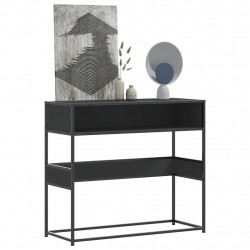 Stolik konsolowy, czarny, 90x35x80 cm, materiał drewnopochodny