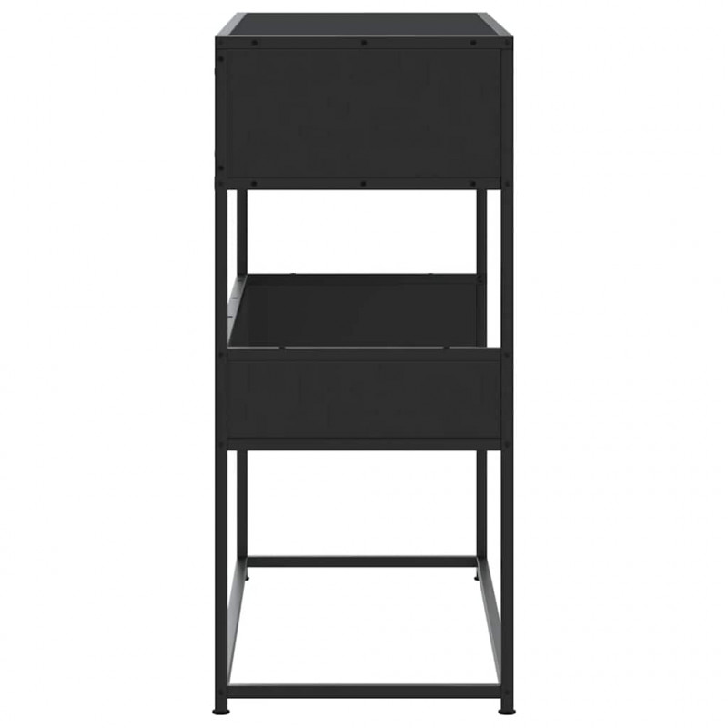 Stolik konsolowy, czarny, 90x35x80 cm, materiał drewnopochodny