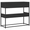 Stolik konsolowy, czarny, 90x35x80 cm, materiał drewnopochodny