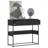 Stolik konsolowy, czarny, 90x35x80 cm, materiał drewnopochodny