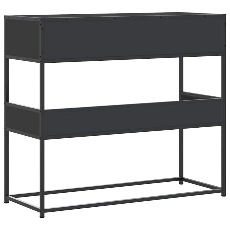 Stolik konsolowy, czarny, 90x35x80 cm, materiał drewnopochodny