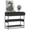 Stolik konsolowy, czarny, 90x35x80 cm, materiał drewnopochodny