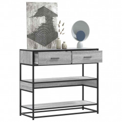 Stolik konsolowy, szary dąb sonoma, 90x35x80 cm