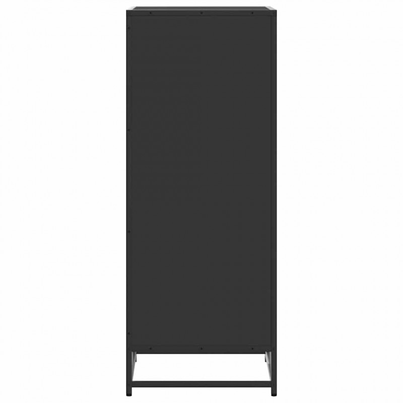 Stojak na buty, czarny, 48x38x97,5 cm, materiał drewnopochodny