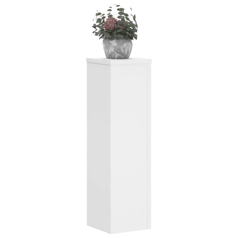 Podstawki pod doniczki, 2 szt., białe, 17x17x60 cm