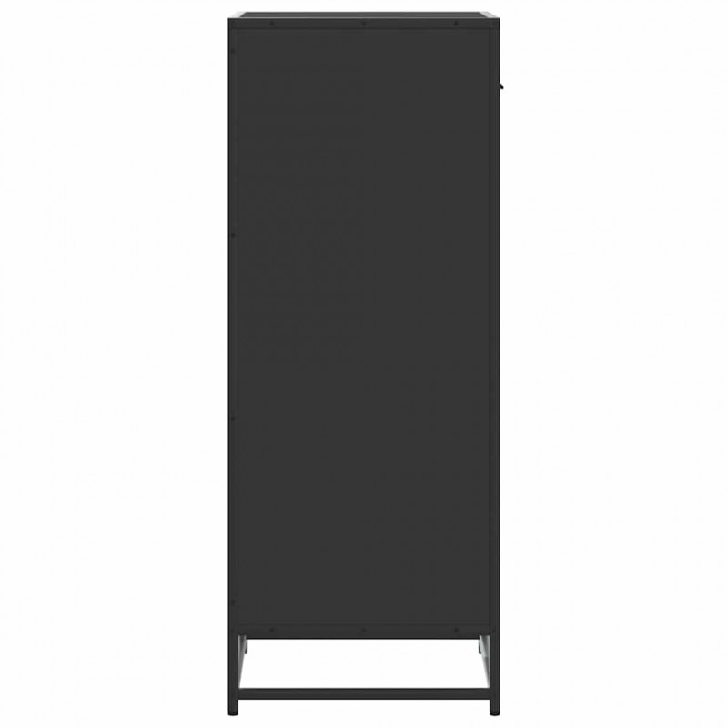 Stojak na buty, czarny, 48x38x97,5 cm, materiał drewnopochodny