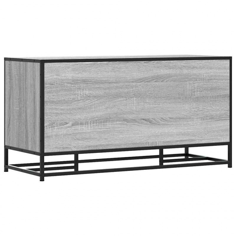Ławka z miejscem na buty, szary dąb sonoma, 100x40x53,5 cm