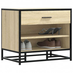 Ławka na buty Sonoma Oak 60x40x53,5 cm Drewno klejone i metal