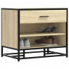 Ławka na buty Sonoma Oak 60x40x53,5 cm Drewno klejone i metal