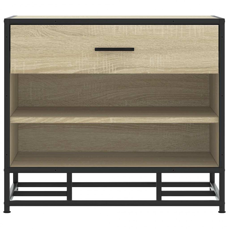 Ławka na buty Sonoma Oak 60x40x53,5 cm Drewno klejone i metal