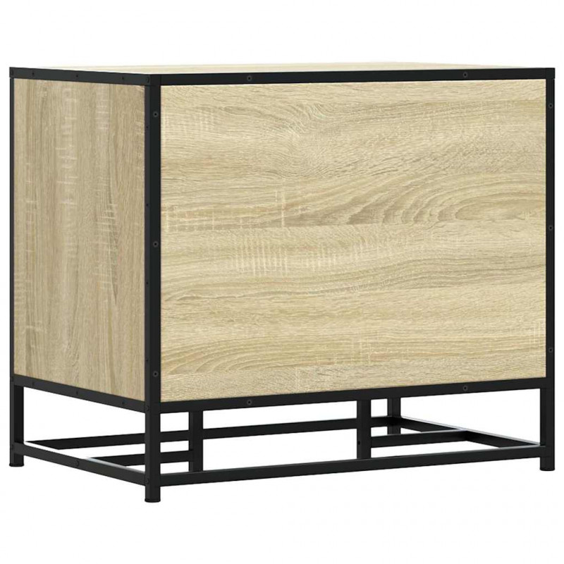 Ławka na buty Sonoma Oak 60x40x53,5 cm Drewno klejone i metal