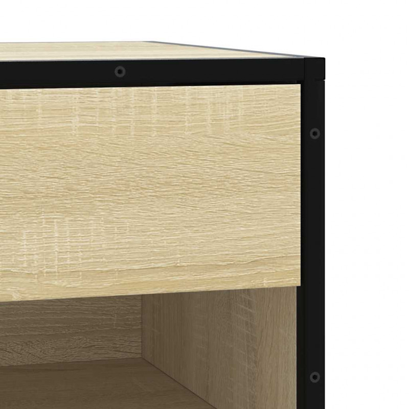 Ławka na buty Sonoma Oak 60x40x53,5 cm Drewno klejone i metal