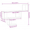 Półka ścienna, szary dąb sonoma, 100x15x70 cm