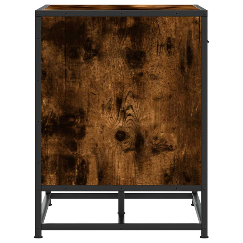 Ławka na buty Dąb wędzony 60x40x53,5 cm Drewno klejone i metal