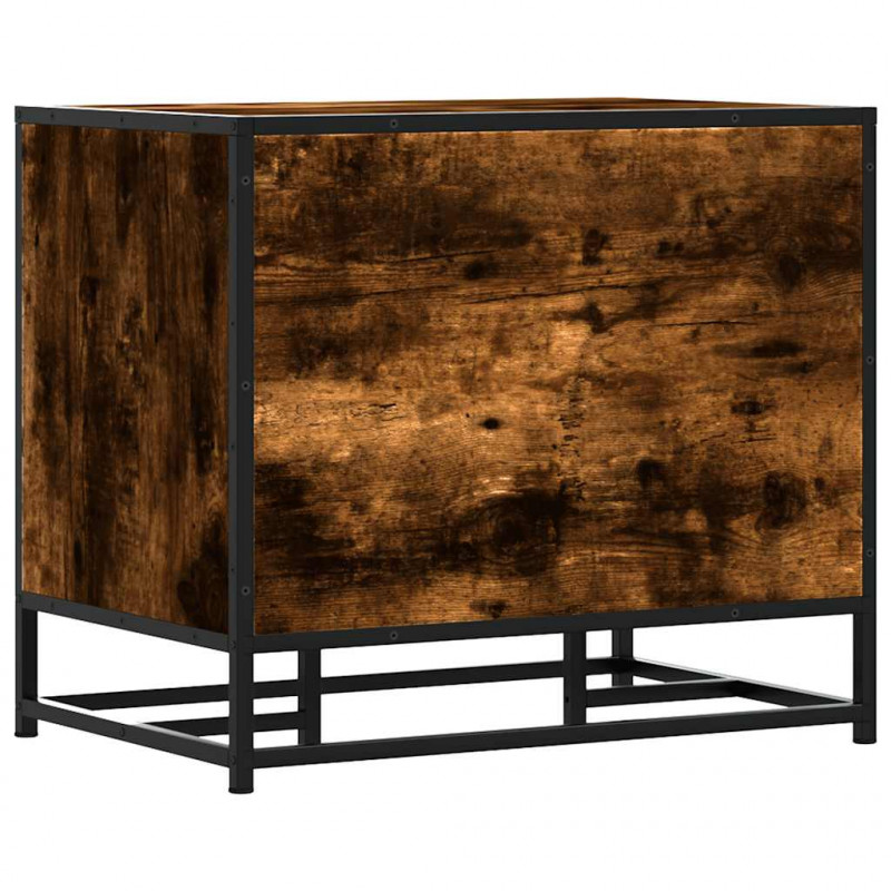 Ławka na buty Dąb wędzony 60x40x53,5 cm Drewno klejone i metal