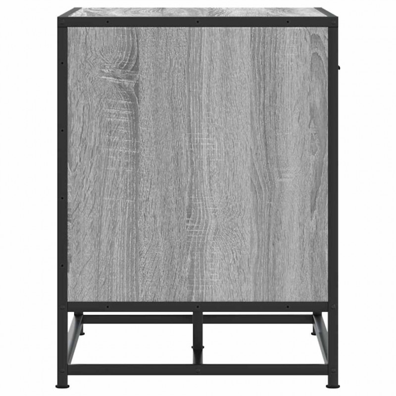 Ławka na buty Szara Sonoma 60x40x53,5 cm Drewno i metal