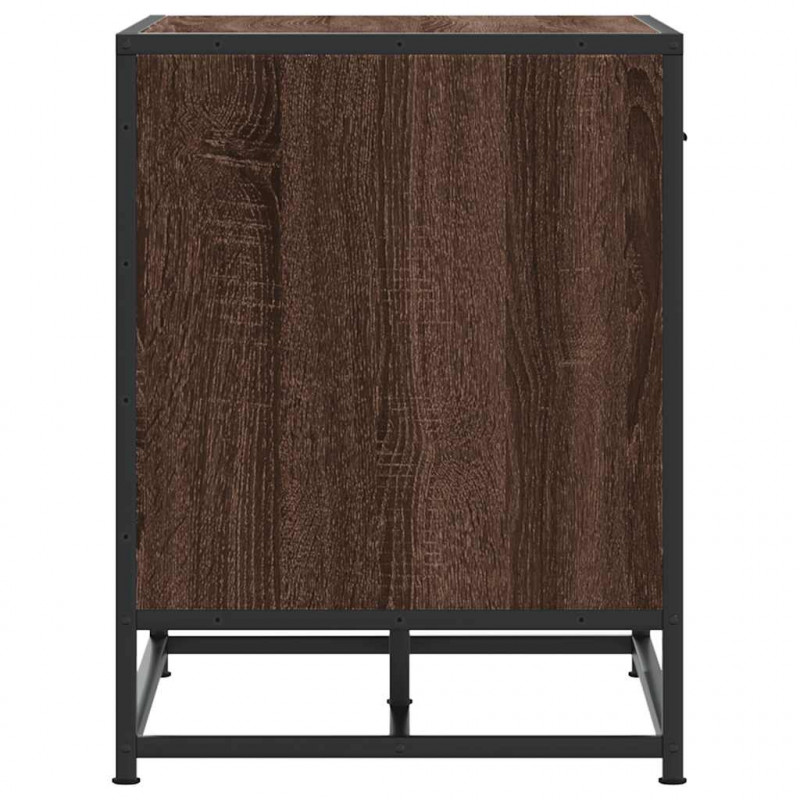 Ławka na buty Brązowy Dąb 60x40x53,5 cm Drewno i metal