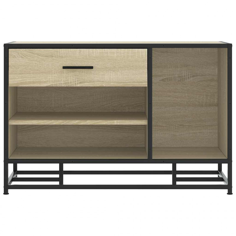 Ławka na buty Sonoma Oak 80x40x53,5 cm Drewno klejone i metal