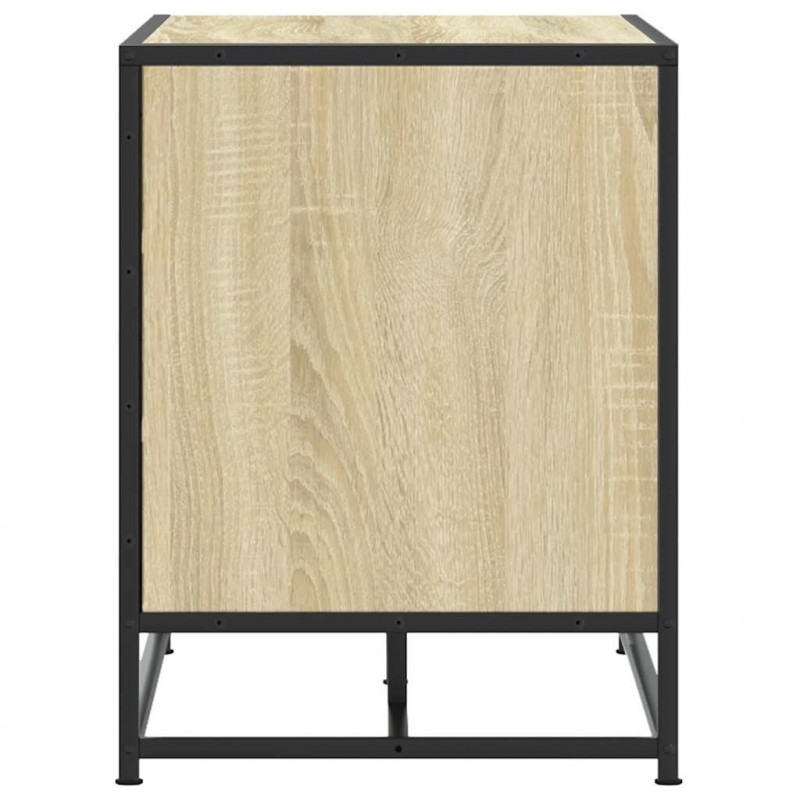 Ławka na buty Sonoma Oak 80x40x53,5 cm Drewno klejone i metal