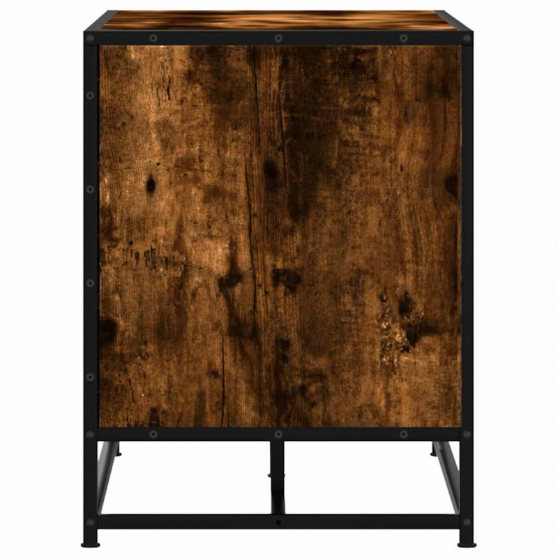 Ławka na buty Dąb wędzony 80x40x53,5 cm Drewno klejone i metal