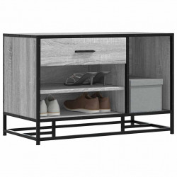 Ławka na buty Szara Sonoma 80x40x53,5 cm Drewno i metal