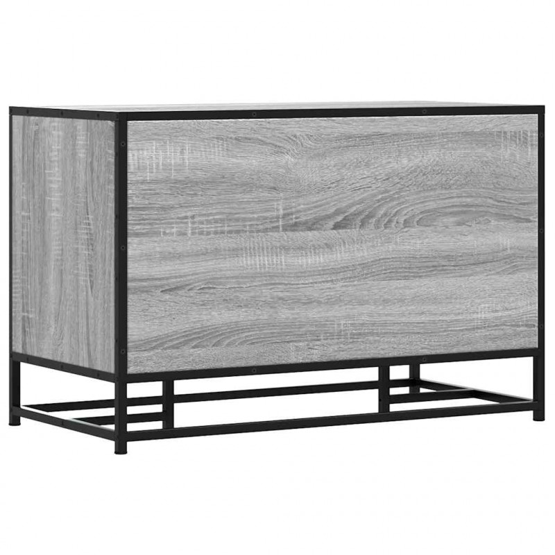 Ławka na buty Szara Sonoma 80x40x53,5 cm Drewno i metal