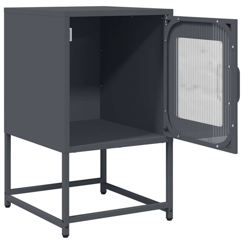 Szafka nocna Antracyt 36x39x60,5 cm Stal walcowana na zimno