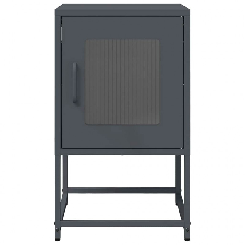 Szafka nocna Antracyt 36x39x60,5 cm Stal walcowana na zimno