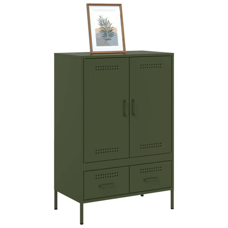 Szafka, oliwkowa, 68x39x101,5 cm, stal