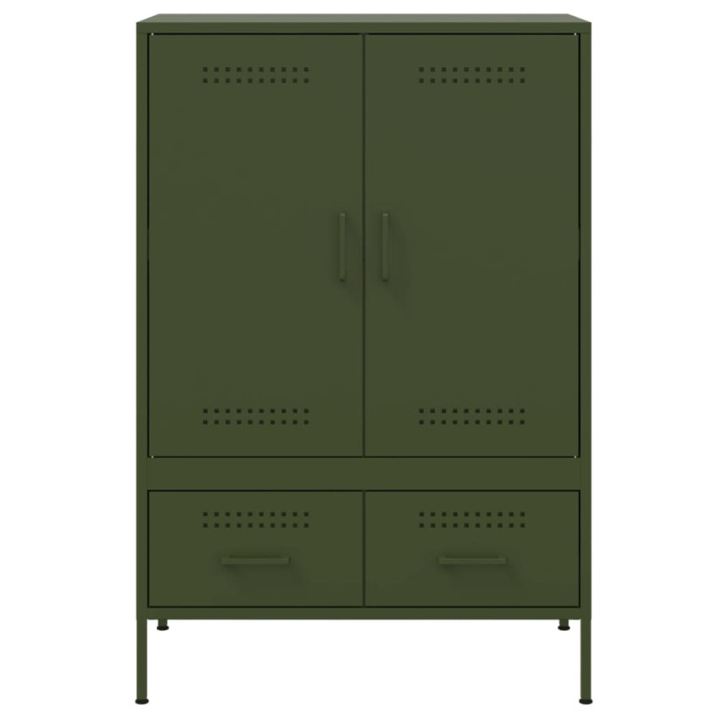 Szafka, oliwkowa, 68x39x101,5 cm, stal