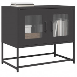 Szafka RTV, czarna, 68x39x60,5 cm, stal walcowana na zimno