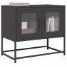 Szafka RTV, czarna, 68x39x60,5 cm, stal walcowana na zimno