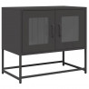 Szafka RTV, czarna, 68x39x60,5 cm, stal walcowana na zimno