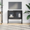 Szafka RTV, czarna, 68x39x60,5 cm, stal walcowana na zimno