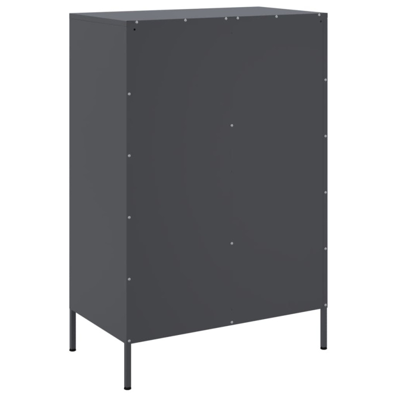 Szafka, antracytowa, 68x39x101,5 cm, stal