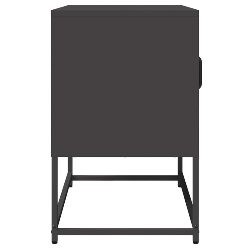 Szafka RTV, czarna, 68x39x60,5 cm, stal walcowana na zimno