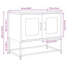 Szafka RTV, czarna, 68x39x60,5 cm, stal walcowana na zimno