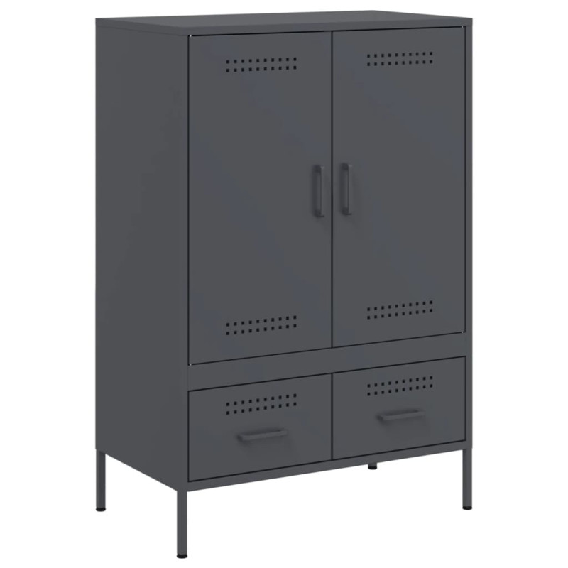 Szafka, antracytowa, 68x39x101,5 cm, stal