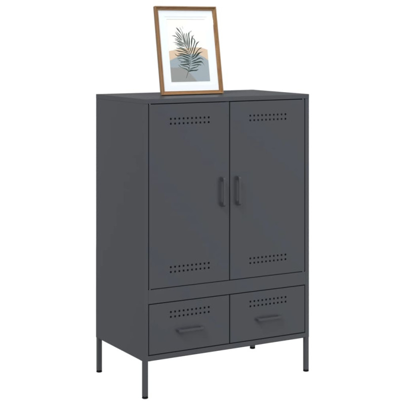 Szafka, antracytowa, 68x39x101,5 cm, stal