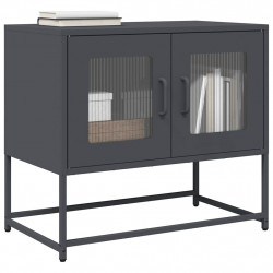 Szafka RTV, czarna, 68x39x60,5 cm, stal walcowana na zimno