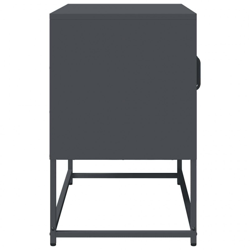 Szafka RTV, czarna, 68x39x60,5 cm, stal walcowana na zimno