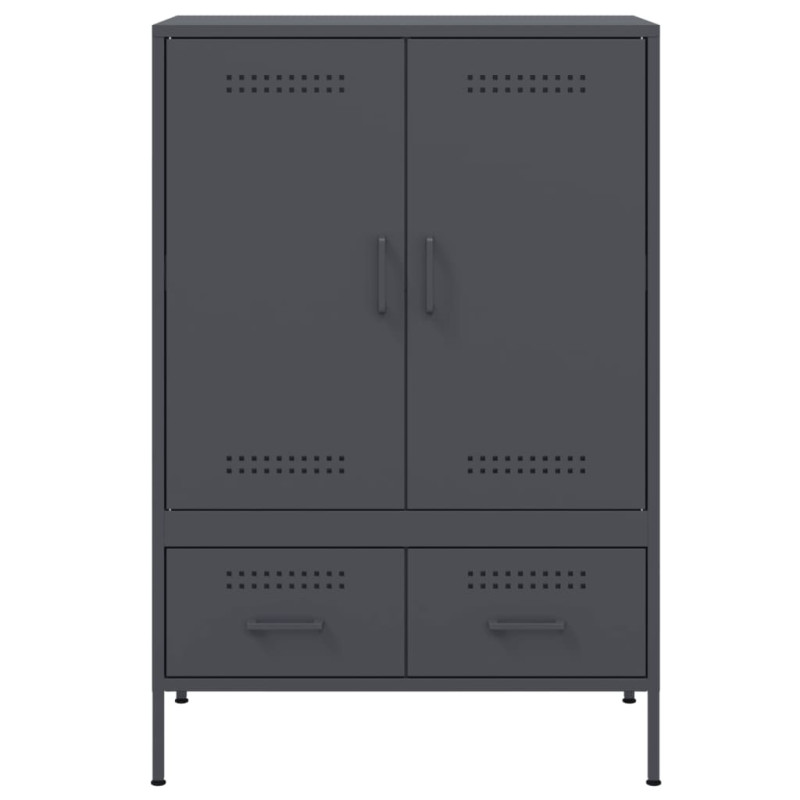 Szafka, antracytowa, 68x39x101,5 cm, stal