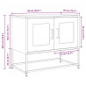 Szafka RTV, czarna, 68x39x60,5 cm, stal walcowana na zimno