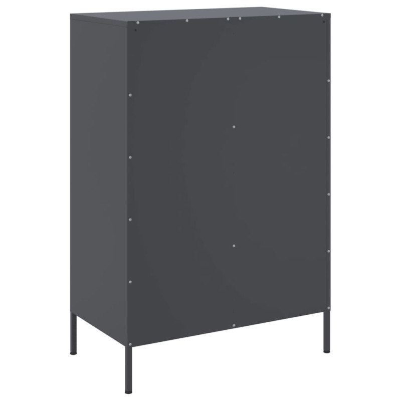 Szafka, antracytowa, 68x39x101,5 cm, stal