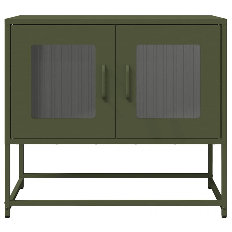Szafka RTV, oliwkowa, 68x39x60,5 cm, stal walcowana na zimno