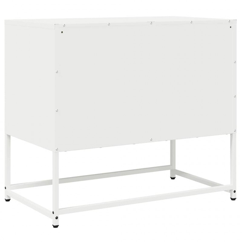 Szafka RTV, biała, 68x39x60,5 cm, stal walcowana na zimno