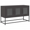 Szafka RTV, czarna, 100,5x39x60,5 cm, stal walcowana na zimno