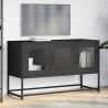Szafka RTV, czarna, 100,5x39x60,5 cm, stal walcowana na zimno