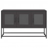 Szafka RTV, czarna, 100,5x39x60,5 cm, stal walcowana na zimno