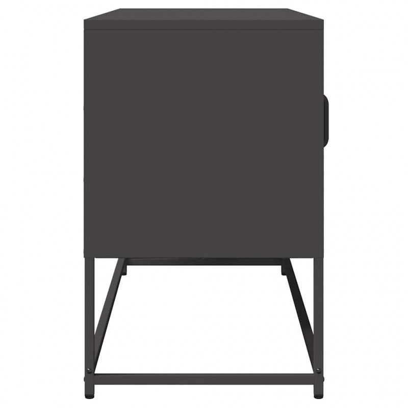 Szafka RTV, czarna, 100,5x39x60,5 cm, stal walcowana na zimno